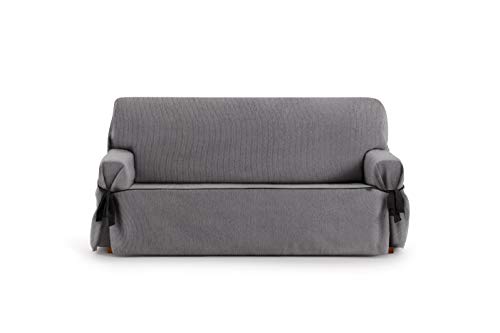 Eysa Rabat adjustable universal sofa cover with ties 3 seaters color 06/dark grey