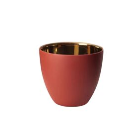 ASA Tea Light Holder, Porcelain, Red, 9