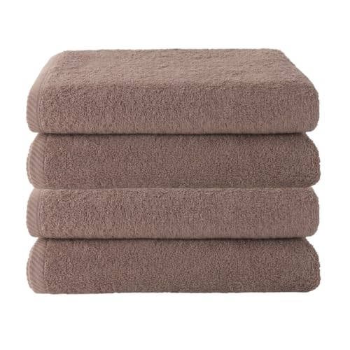 Top Towel Plus - Set of 4 Large 100% Cotton Shower Towels - Bath Sheets 70 x 140 cm Soft, Absorbent and Durable - Ideal Set for Modern Bathroom
