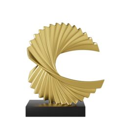 Paytonture Gold Shelf Decor Accents Ocean Wave Statue Modern Abstract Art Decor, Resin Statue Gold Home Decor Abstract Statues Office Desk Decor Shelf Decor Accents for Men