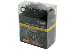 lyyt 120LED Battery String Light WW, Plastic, Cool White