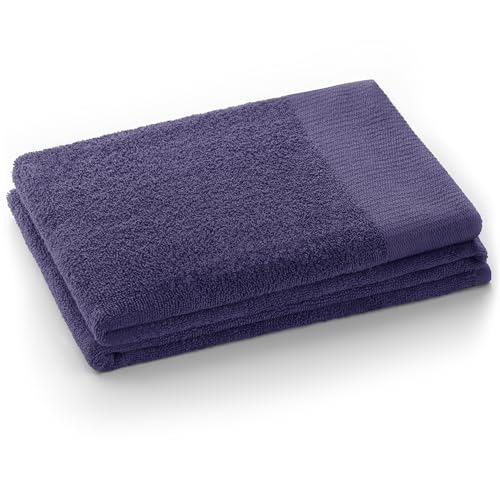 AmeliaHome 70x140 cm Bath Towel 100% Cotton Absorbent Violet Purple Amari
