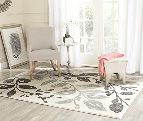 Safavieh Modern Indoor Woven Rectangle Area Rug, Porcello Collection, PRL4824, in Ivory / Grey, 160 X 231 cm for Living Room, Bedroom or Any Indoor Space