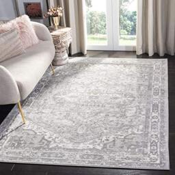 SAFAVIEH Traditional Rug for Living Room, Dining Room, Bedroom - Brentwood Collection, Short Pile, in Cream and Grey, 200 x 300 cm