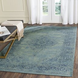 Safavieh Traditional Indoor Woven Rectangle Area Rug, Vintage Collection, VTG112, in Turquoise / Multi, 99 X 170 cm for Living Room, Bedroom or Any Indoor Space