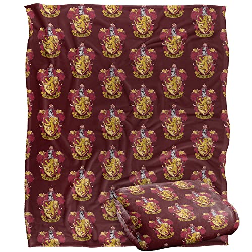 HARRY POTTER Gryffindor Crest 2 Officially Licensed Silky Touch Super Soft Throw Blanket 152 x 127 cm