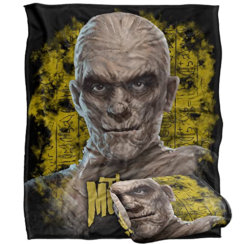Universal Monsters Blanket, 152 x 127 cm The Mummy Head Silky Touch Super Soft Throw Blanket