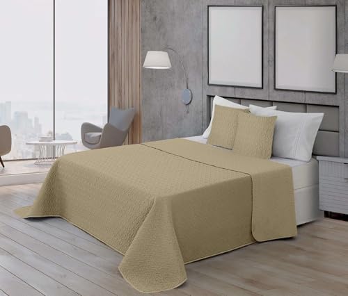BELUM - Bouti Micro-Saten Bedspread 100 g Stone Model for 135 cm Bed (235 x 270 cm) Extra Soft Bouti Bedspread for Spring, Summer, Autumn and Winter
