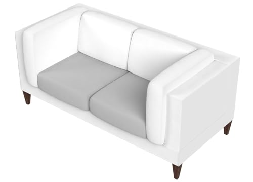 BIANCHERIAWEB Sofa Cover Solid Colour Stretch Stain Resistant Shaped Model Grey Seat Grey