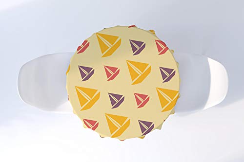 Bonamaison Kitchen Decoration, Round Tablecloth, Washable Table Cover for Dining, Indoor and Outdoor Home Decoration, Diameter: 140 Cm - Designed and Manufactured in Turkey