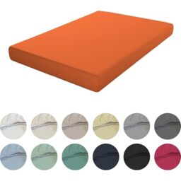 ECOMMERC3 Fitted Sheet Adjustable Bed 150 cotton-polyester - Orange