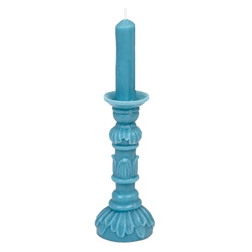 Talking Tables Blue Candlestick Shaped Candle 3D Sculpture - Non Scented, Contemporary Home Décor Interior, 25cm, FOREST-CNDL-DBLUE, Dark Blue