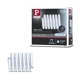 Paulmann 70553 LED Strips MaxLED 1000 daylight white 2.5m 29W 2750lm 6500K IP44 dimmable lighting strip silver plastic
