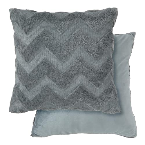 Emma Barclay Nyla Soft Touch Zigzag Cushion Cover (Charcoal Grey)