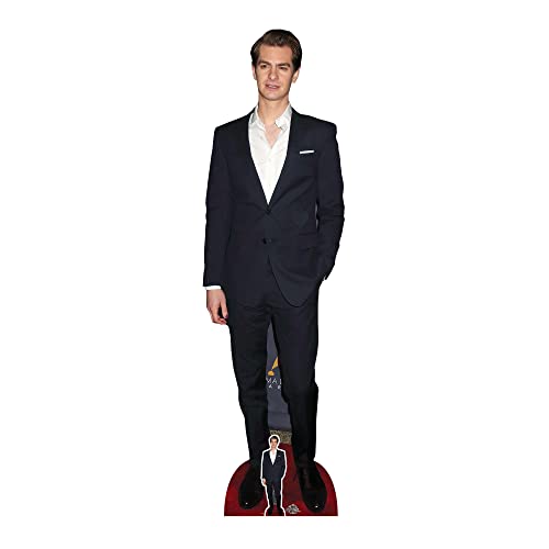 Star Cutouts CS942 Andrew Garfield Black Suit Cutout with Mini - Free Standing, Quick Set Up, Movie parties and fan gifts