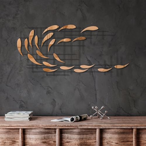 Stylish Decorative Metal Wall Accessory, 100% Metal, 100 x 45 x 4 cm, Durable & Elegant Design for Home Decor, Lightweight at 2,639 kg
