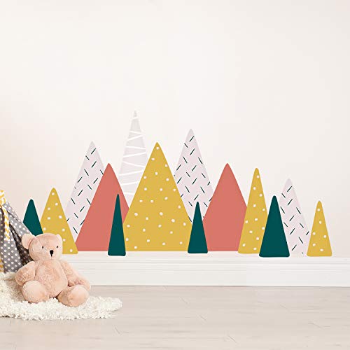 WALPLUS Scandinavian Mountains Wall Stickers for Kids Nursery, Bedroom Decor, Playroom Art, Removable Vinyl Decals