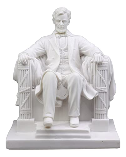"Ebros Small Seated Abraham Lincoln Figurine 5"" H Lincoln Memorial Colossal Sculpture 16th President of United States of America"
