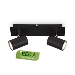 BRILONER - Ceiling Light, EEC A Light Source, Adjustable, 3000K Warm White, 2,5 W, 450 Lumens Each, Ceiling Lamp, Living Room Lamp, Bedroom, Kitchen, 29 cm, Black