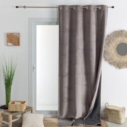 HomeMaison.com Upholstery Curtain – Velvet Curtain – Blackout Curtain – Taupe – Curtain 135 x 280 cm