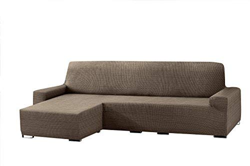 Eysa Aquiles Bi-Elastic Chaise Longue Short Arm Left, Polyester-Cotton, brown, 43 x 37 x 14 cm