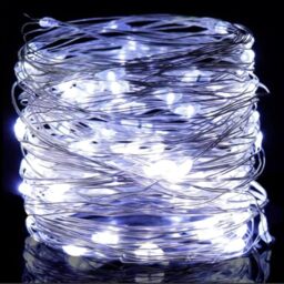 HomlyPro LED Fairy Lights 10M 100 LEDs - Purple Battery Operated String Lights, Flexible Waterproof Copper Wire, for Bedroom, Garden, Balcony, Party, Wedding & Festive Decorations