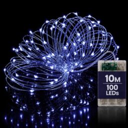 HomlyPro LED Fairy Lights 10M 100 LEDs - Purple Battery Operated String Lights, Flexible Waterproof Copper Wire, for Bedroom, Garden, Balcony, Party, Wedding & Festive Decorations