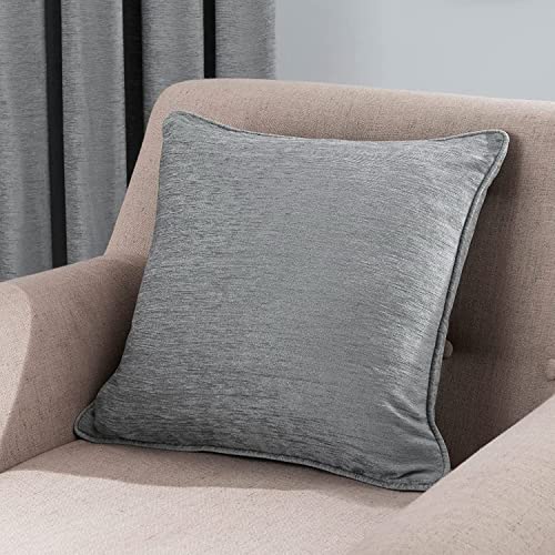Sleepdown Luxury Chenille Filled Cushion 45cm x 45cm Silver