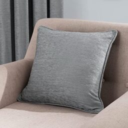 Sleepdown Luxury Chenille Filled Cushion 45cm x 45cm Silver
