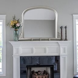 FRAMES BY POST Vintage Collection Plain Arched Overmantle Mirror, 31-inch x 47-inch, 78x120x6 cm