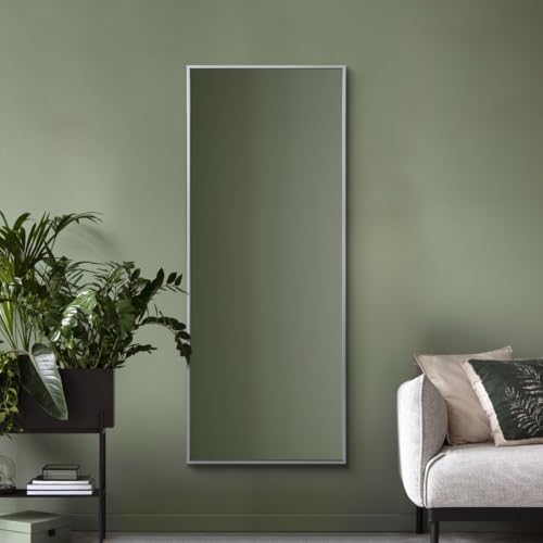 MirrorOutlet The Artus - Silver Modern Aluminium Edged Wall Mirror 4ft11 X 2ft (150CM X 60CM) Silver Mirror Glass