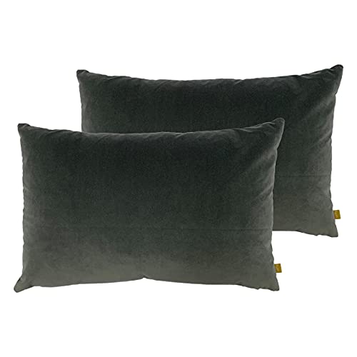furn. Contra Twin Pack Polyester Filled Cushions, Steel, 40 x 60cm