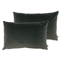 furn. Contra Twin Pack Polyester Filled Cushions, Steel, 40 x 60cm