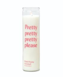 Paddywax Scented Candles Spark Collection Colourful Wax Candle in Clear Glass, 300g, Pink Peony Coconut