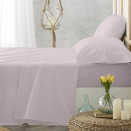 Burrito Blanco Hospitality Sheets - 105 cm Flat Sheet - Single Bed - Cotton Bedding - Easy Iron - White - Available in More Sizes and Colours