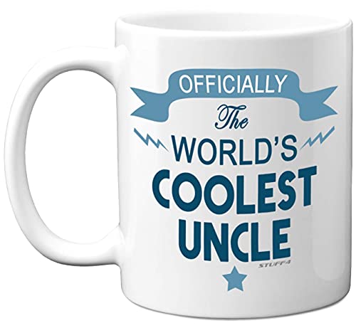 Stuff4 The World's Coolest Uncle Mug, Uncle Gifts, Best Gifts for Birthday - 11oz Ceramic Dishwasher Safe Mugs, Christmas, Fathers Day, Birthday from Niece or Nephew Made in UK