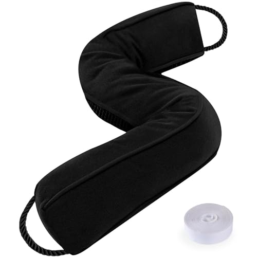 "Sunolga 38"" Door Draft Stopper Blocks Hot Cold Air with Removable Washable Cover for Gaps Up to 3"", All-Season Noise and Wind Seal for The Bottom of Door and Window, Black"
