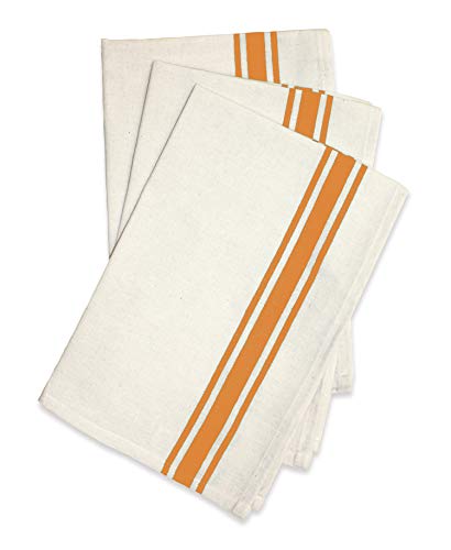 Aunt Martha's 100% Polypropylene Stitch Em Up Retro Towels, Orange Stripe