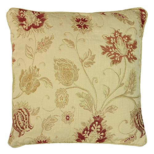 Paoletti Zurich Floral Jacquard Feather Rich Filled Cushion