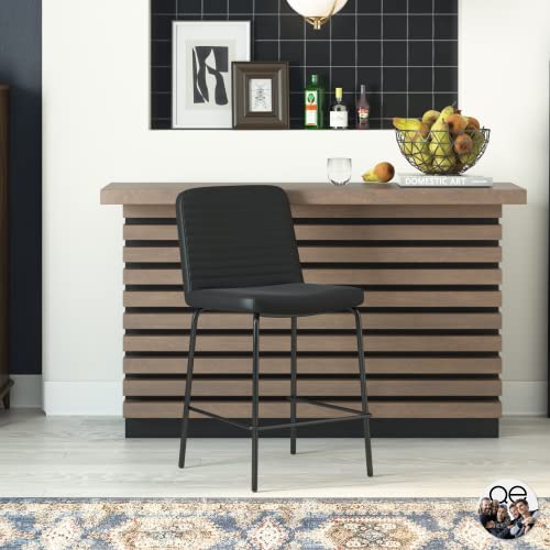 DHP Furniture Corey Counter Stool Black Faux Leather