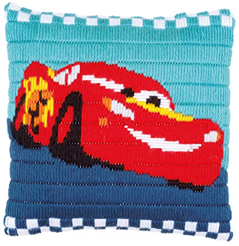 Vervaco Long Stitch Cushion Kit Disney Cars, Multi-Color, 25.0 x 25.0 x 0,3 cm