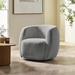 Julian Bowen Bowline Accent Chair, Chenille, Grey - H70.5 x W85 x D78cm
