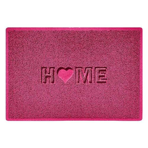 Nicoman LOVE at HOME Doormat 90x60cm - Compassion Pink|Heavy Duty Non-Slip|Indoor/Outdoor|Entrance Barrier Dirt-Trapper Floor Mat|Home Patio Garden Conservatory Door Mat|Home Heart