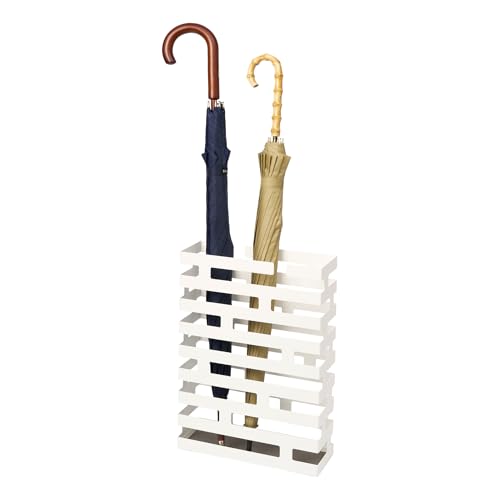 YAMAZAKI Brick Wide Umbrella Stand, white