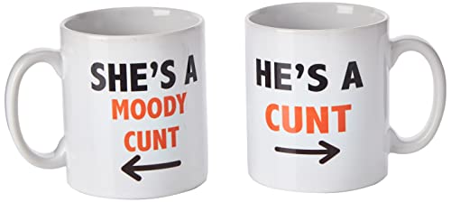 His and Hers Couples Mug Set Funny Joke Gifts Present Anniversary Birthday Christmas Wedding Coffee Mugs Cunt Mugs Boyfriend Joke WSDMUG1331