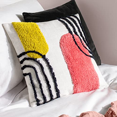furn. Heya Home Elmer Cotton Tufted Feather Filled Cushion - Twin Pack