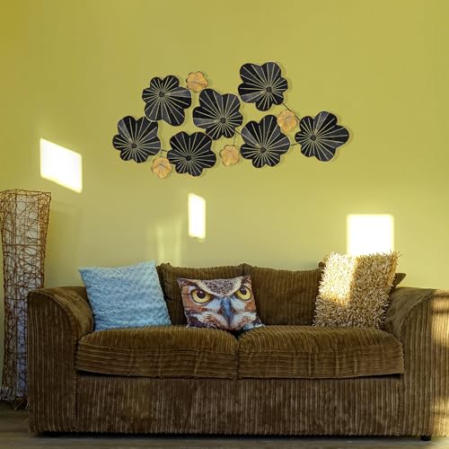 Hand-Painted Decorative Metal Wall Accessory, 125 x 14 x 61.5 cm, 100% Metal, 0.8 mm Thickness, Unique Colour Variations for Stylish Home Decor