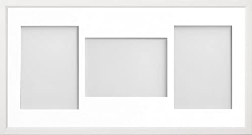 Frame Company Drayton Multi Aperture Photo Frame, White, 20x10 for 7x5 inch (x3 PLP)