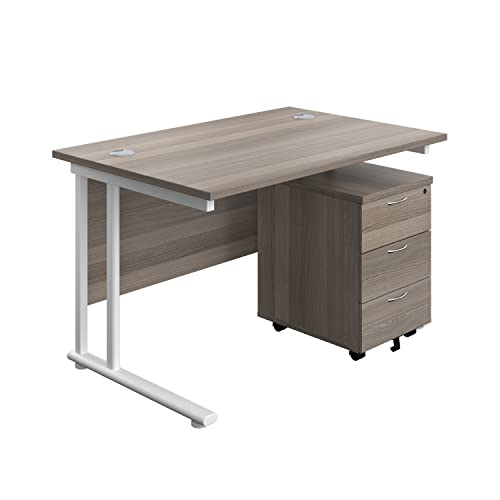 Office Hippo Heavy Duty Rectangular Cantilever Office Desk With 3 Drawer Mobile Pedestal