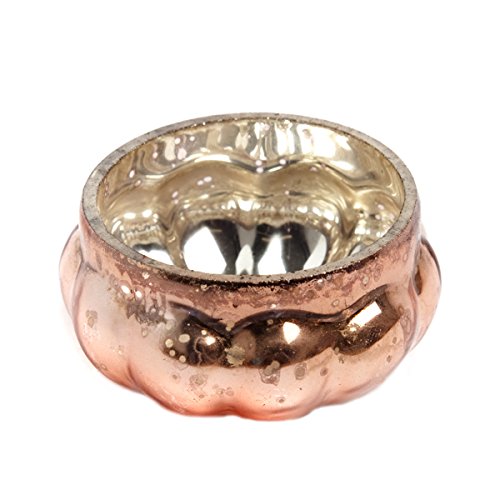 Insideretail Wedding Tea Light Holders: Antique Pumpkin Mercury Glass Votives-Copper-5cm x 5cm, Set of 48, Copper, 5 x 5 x 5 cm
